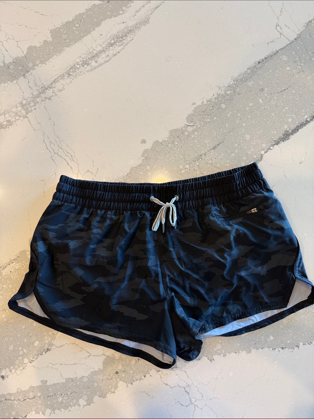 Vuori Women's Black Camo Athletic Shorts